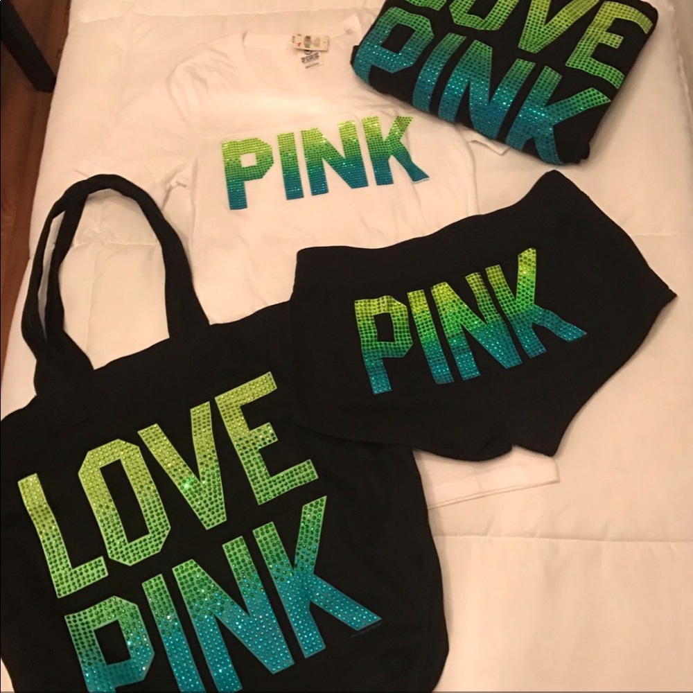 PINK VS Black Ombré Rhinestone Set SOLD